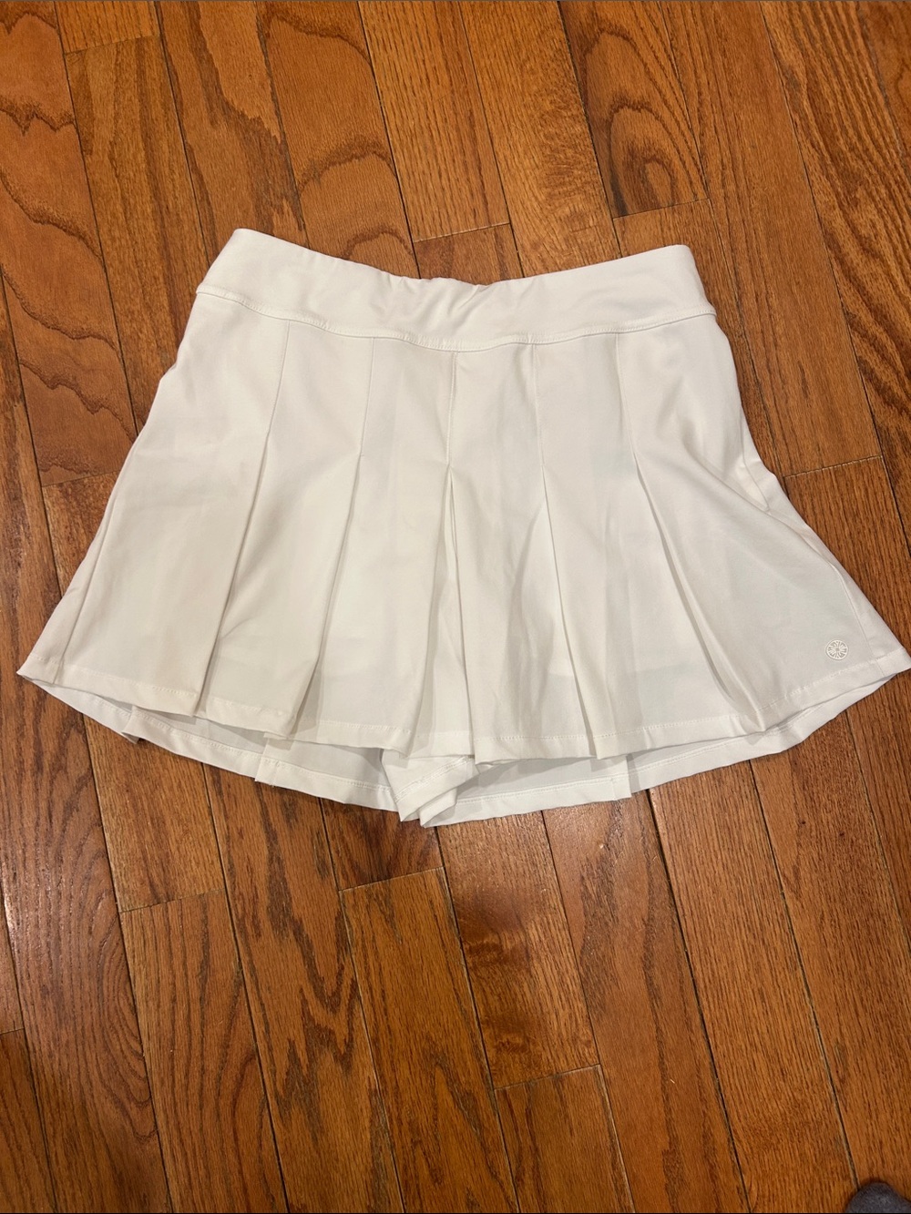 Lilly Pulitzer White Pleated Tennis Skort with Built-In Shorts